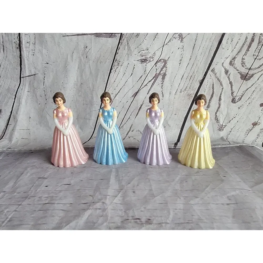 Vintage Debutante Formal Dress Gloves MCM Birthday 70s Cake Topper China 3in